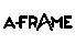 A-Frame logo in black
